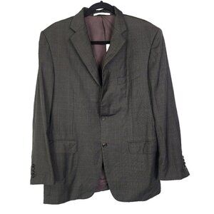 Hickey Freeman Loro Piana Tasmanian Super 130s Wool Blazer Jacket Coat 44R? Gray